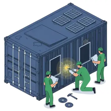 Переоборудование контейнеров