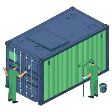 Покраска контейнеров